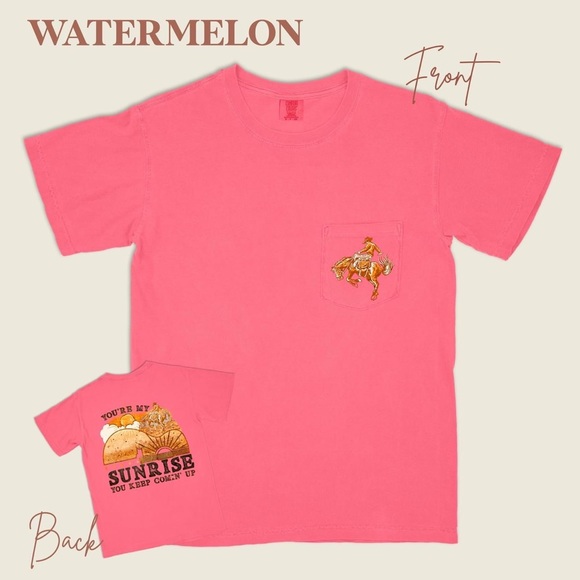 My Sunrise Tee | Morgan Wallen | Comfort Colors | SM-XXL | SANDSTONE - Picture 2 of 4